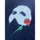 Vintage 90s Phantom Of The Opera Graphic T Shirt  Adult Xl Black Broadway Mask
