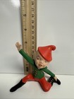 Vintage Pixie Elf Figurine Holland Mold Christmas Red Green See Photos For Size
