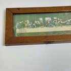 Vtg Small Last Supper Frame Wall Art Print Wood Frame Repurposed 11x5 5 Jesus