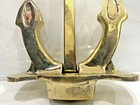 Vintage Style Nautical New Marine Brass Ship Anchor 1 Piece In Nice Condition