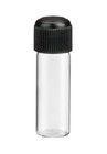5ml Small Clear Glass Vials With Black Screw Cap   6 Count  
