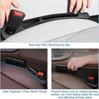 2pcs Car Seat Gap Filler Side Seam Plug Strip Leak-proof Filling Strip With Slot