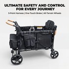 4 Seater All-terrain Wagon Stroller Premium Wagon For Kids With Safety Harness