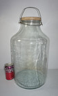 Vintage Owen Illinois 5 Gallon Glass Jar Jug Terrarium W Lid Bail 18 5  X 10 
