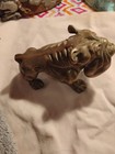 Vintage Solid Brass English Bulldog Figurine Paperweight Made In Taiwan R