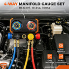 4-way Ac Manifold Gauge Set For R1234yf R134a R404a