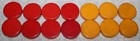 Vintage Bakelite Swirl Backgammon Pieces 6 Butterscotch   8 Red 1 7 16 
