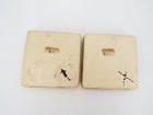 Pair Of Pewabic Pottery Detroit Cat Tiles 2 75 