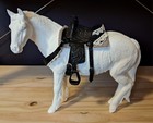 Model Horse  breyer Traditional  Cute Black Western Saddle  handmade With Love 