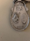 Vintage Wwii Sterling Silver  Air Land Sea Medallion Necklace Personalized