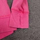 Seven7 Shirt Womens Medium Pink Thermal Waffle Knit Long Sleeve Top Crewneck