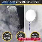 Honeybull Fogless Shower Mirror For Shaving With Suction Mount  White