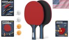 Ping Pong Paddles Set Of 4 Table Tennis Rackets And Balls For All Ages