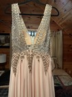 New Prom Or Formal Blush Pink Dress With Silver Embellishments