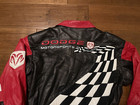 Dodge Motorsports Racing Mopar Lamb Skin Leather Bomber Varsity Jacket -men s Xl
