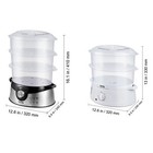 Vevor 9 5 7 4qt Electric Food Steamer 3 2-tier Vegetable Steamer   60 Min Timer