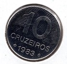 1983 Brazil 10 Cruzeiros  1875 