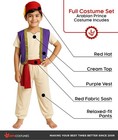 Kids Aladdin Costume Boys Arabian Prince Outfit Halloween 3 - 12 Yrs