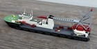 Vintage 1 1250 Sea Troll Pipe Layer Metal Model Waterline Ship