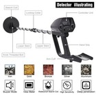 Led Underground Metal Detector Gold Digger Hunter Deep Sensitive Waterproof Coil