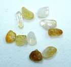 Citrine Tumbled Crystals For Jewelry Or Medicine Bag From Brazil Small Lot Of 10
