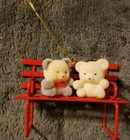   New In Original Box Avon Teddy Bear Gift Ornament Collection Teddies On Bench 