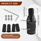 Car Shift Knob Adapter  Aluminum Alloy Automatic Shifter Adapter  Black