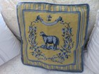 Frenchchic Sheep Petitpoint  Needlepoint Pillow Aubusson Style Pillowcover 18x18