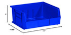 Bbinp1111b Plastic Stack Hang Bin Boxes  10 7 8  X 11  X 5   Blue  pack Of 6 