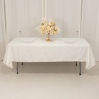 Ivory 60x102  Rectangle Lamour Satin Tablecloth Wedding Party Home Banquet
