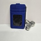 Victoria s Secret Pink  Royal Blue Lanyard Zip Id Card Holder New 
