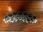 Antique Victorian Style Lipstick Holder 7 Tubes Gold Toned Metal