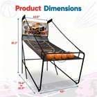Foldable Basketball Arcade Game 4 Balls   Led Scoring System For Kids Black Gold