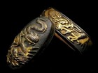 Edo Period Japan Antique Goto School Dragon Orca Fuchi Kashira 