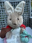 Rare Vintage Eden Beatrix Potter Mrs Rabbit Christmas Party 14    Stuffed Plush
