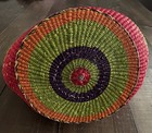 Authentic Alaffia Bolga Basket     Hand-woven In Ghana  artisan Signed  2015 