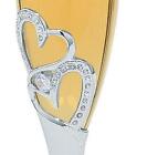 Personalized Wedding Champagne Flutes Love Hearts W  Rhinestone Accents Set Of 2
