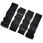  4x Black Add-a-bag Luggage Straps Jacket Holder Gripper Suitcase Belts 