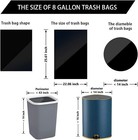 8 Gallon Trash Bags 120 Count Black Drawstring Trash Bags Thick Garbage Bags