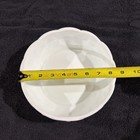 Vintage Indiana Milk Glass Leaf Heart Centerpiece Bowl