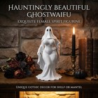 Ghost Girl Figurine 3d Printed Curvy Gothic Statue 4 33 Inch White