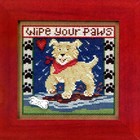 Puppy Paws Cross Stitch Kit Mill Hill 2013 Buttons   Beads Spring