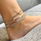 Dainty Silver Ankle Bracelets For Women Waterproof  S925 Sterling Silver Anklets