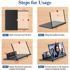 12   Screen Magnifier For Cell Phone Newest Version 3d Hd Video Phone Amplifier