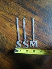 S  S   M Antique Decanter Labels Lot Of 3 Sterling Silver 