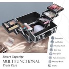 Train Case Makeup Case 11 8 Inch Large Cosmetic Box Organizer Travel Storage