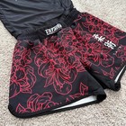 Tatami Jiu Jitsu Rash Guard Mens Red Black Medium Short Sleeve Shirt Shorts Set