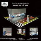 1 64 Diorama Car Garage Model Led Lighting Car Parking Lot Display Scene Model