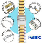 22mm Curved Steel Metal Watch Band Bracelet For Movado Series 800