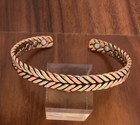 Two Tone Pure Copper Magnetic Bangle Bracelet Arthritis Pain Relief Energy Cuff